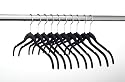 ULTRA-SLIM VELVET SHIRT HANGERS - SET OF 10- Black