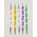 5 X 2 Way Marbleizing Dotting Pen Set for Nail Art Manicure Pedicure