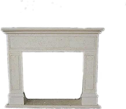 MCM3 Hand-made Luxury Marble Fireplace,Beige,67"x55"x11.8"