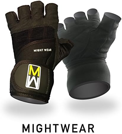 Weight Lifting, Crossfit, and Fitness Gloves for Men & Women from MightWear offer Durable Double Cushion Padding & Adjustable Wrist Wrap Support for Protection, Grip, and Comfort (XX-Small)