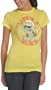 Junk Food Juniors' Smurfette Life's A Beach Solid Short Sleeve Basic Tee,Bright Yellow,Large