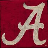 Alabama Crimson Tide - Logo - 18x18 Plank Wood Sign