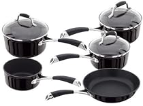 Stellar Induction Black 5 Piece Cookware Set