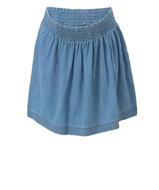 Maternity Chambray Gathered Skirt