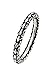 2.5mm Antiqued Marquis Flora Design Stackable Sterling Silver Ring