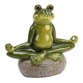 OW085 - JULIANA GARDEN FROGS - YOGA FROG KEY HOLDER 18.5CMS