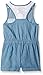 Calvin Klein Baby-Girls Light Denim Romper with Crochet Lace Trim