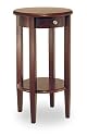 Furniture online: Winsome Wood Round Side Table with Drawer and Shelf, Antique Walnut