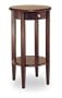 Winsome Wood Round Side Table with Drawer and Shelf, Antique Walnut