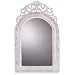 Kitchen & Housewares : Distressed White Wood Mirror
