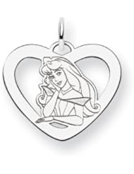 Sterling Silver Disney Aurora Heart Charm