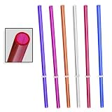 Signature Tumblers 6pc Reusable Thick-Wall Straws - Fits Tervis & Other Tumbler Brands - Made in USA