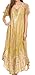 Sakkas Ronny Lace Embroidered Cap Sleeve Tie Dye Wash Caftan Dress/Cover Up