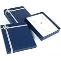 2 Necklace Earring Ring Gift Boxes Bow Tie Blue Combo