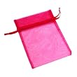 R�ticule � Cordon Organza 15x20cm - Rose Fonc�