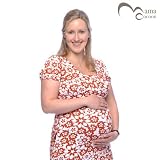 Bara Glad Maternity & Nursing Varange Puffy Sleeve Dress Orange (Code: 58)