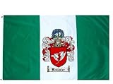 Kaw Family Crest / Coat of Arms Flag. Large 3 ft. x 5 ft. polyester flags.