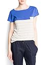 Mango Women's Stripes And Sheer T-Shirt