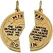 Yellow Gold Filled Mizpah Coin Pendant