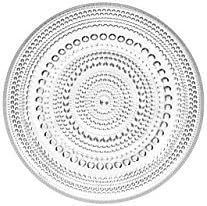 (Set of 4) Iittala Kastehelmi Plate Clear 6.75 x .75 by Iittala Kastehelmi