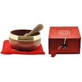 Tibetan Root Chakra, Muladhara, 1st Chakra, Singing Bowl Gift Set, #1