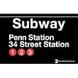 Penn Station Metal Subway Sign