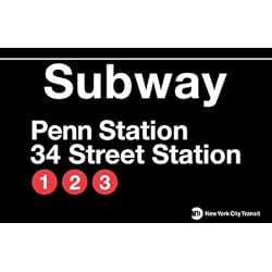 Penn Station Metal Subway Sign