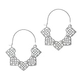 Sterling Silver High Polish 5 Celtic Heart Hook Closure Hoop Earrings