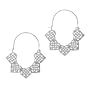 Sterling Silver High Polish 5 Celtic Heart Hook Closure Hoop Earrings