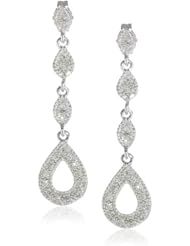 10k White Gold 1/4cttw, H-I Color, I1-I2 Clarity, Heart Diamond Earrings