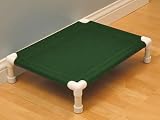 Outdoor Dog Pet Bed Cot - Dark Green Medium 30 x 22 M