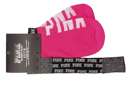 Pink By Victoria's Secret No Show Socks with a Head Band