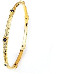 Sterling Silver Blue Cubic Zirconium Bangle