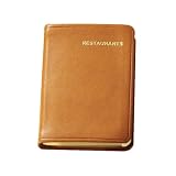 Traditional Leather Mini Restaurants Book, 160 Pages, 2-3/4" X 3-3/4"