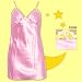 Betsey Johnson Cotton Candy Pink Satin Nightie