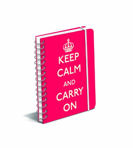 Graphique - Keep Calm and Carry On Spiral Bound Journal, Red
