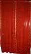 2 Orange Red Indian Silk Sari Drapes Panel 90"