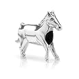 Chuvora Sterling Silver Walking Horse Bead Charm Fits Pandora