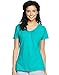 Hanes Women's Shirts, Slub Cotton Shirred V-Neck Tee, Cotton T-Shirts for Women, Women’s Tee Shirts