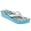Women's Xhilaration&reg; Leota Print Wedge Flip Flops - Blue