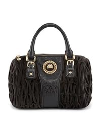Juicy Couture Crown Madge Satchel Bag Tote Black