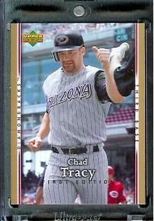 2007 Upper Deck First Edition Baseball Card #170 Chad Tracy Arizona Diamondbacks - Mint Condition - In Protective Display Case !