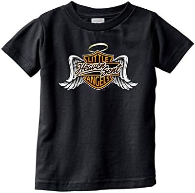 Pilgrimz Unisex Baby 'Heaven Sent Little Angels' Infant T-Shirt (12 Months, Black)