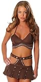Two Piece Spaghetti Halter Top And Matching Skirt