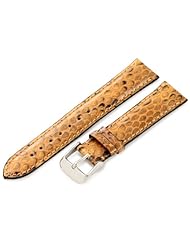 Hadley-Roma Womens LS2020RR 180 18-mm Saddle Genuine Python Watch Strap