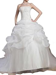 Crystals Crystal Organza   Ball Gown  Dress with a Chapel Train 