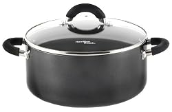 Hamilton Beach 92110 Nonstick Contempo 5 Quart Covered Dutch Oven, Black