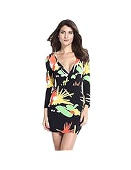 V-neck General Print Flared-Skirt Sleeveless Cocktail Bodycon Dress/Club Dress/Wedding Party Dress 