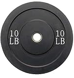 10 Pound Solid Rubber bumper Plates Black Pair
