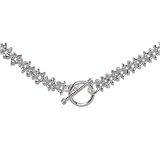 Sterling Silver Cascading Link Necklace 16in
